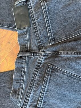 Denim Forum Women's Charcoal Black Washed Flare Jeans